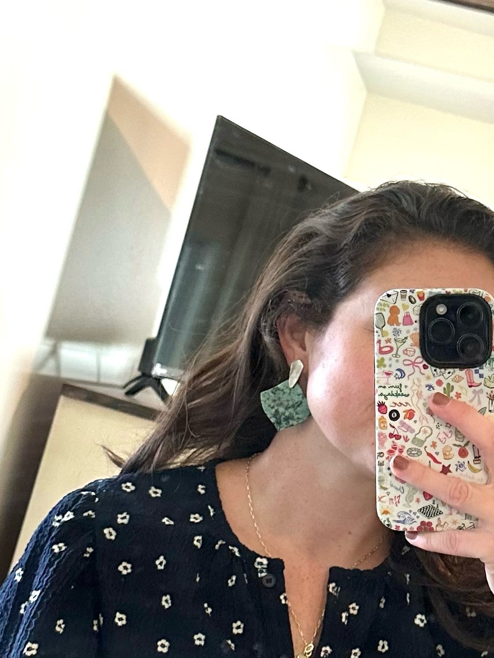 Kendra Scott Astoria Turquoise Silver Drop Earrings